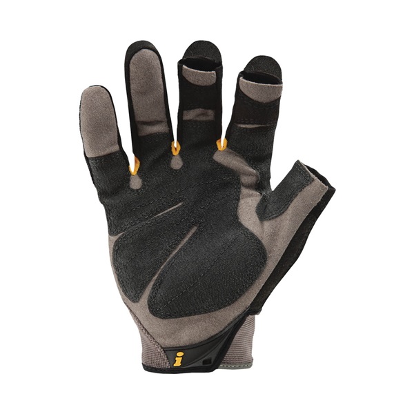 Ironclad Framer FUG-05-XL Fingerless Leather Palm Gloves, Men's, XL, Wing Thumb, Hook and Loop Cuff, Synthetic Back - 2