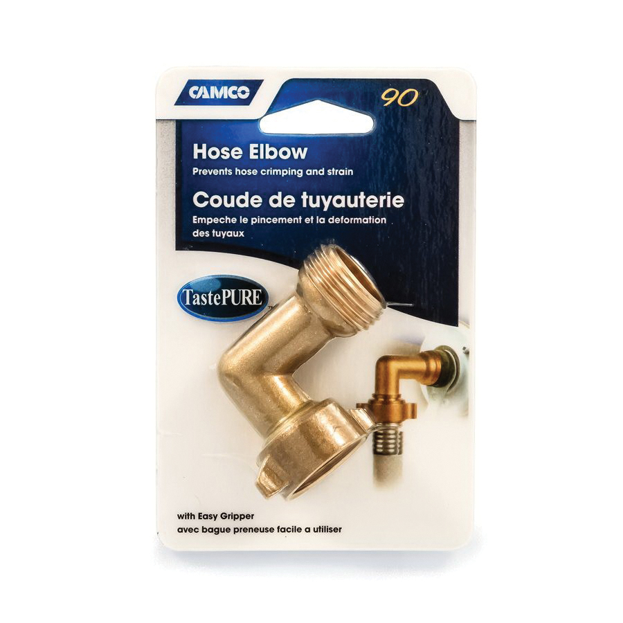 Camco USA 22505 90 deg Hose Elbow, Brass - 2