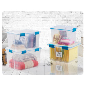 Sterilite 19384304 Gasket Box, 80 qt, Clear, 24 in L, 18 in W, 15-1/4 in H - 2