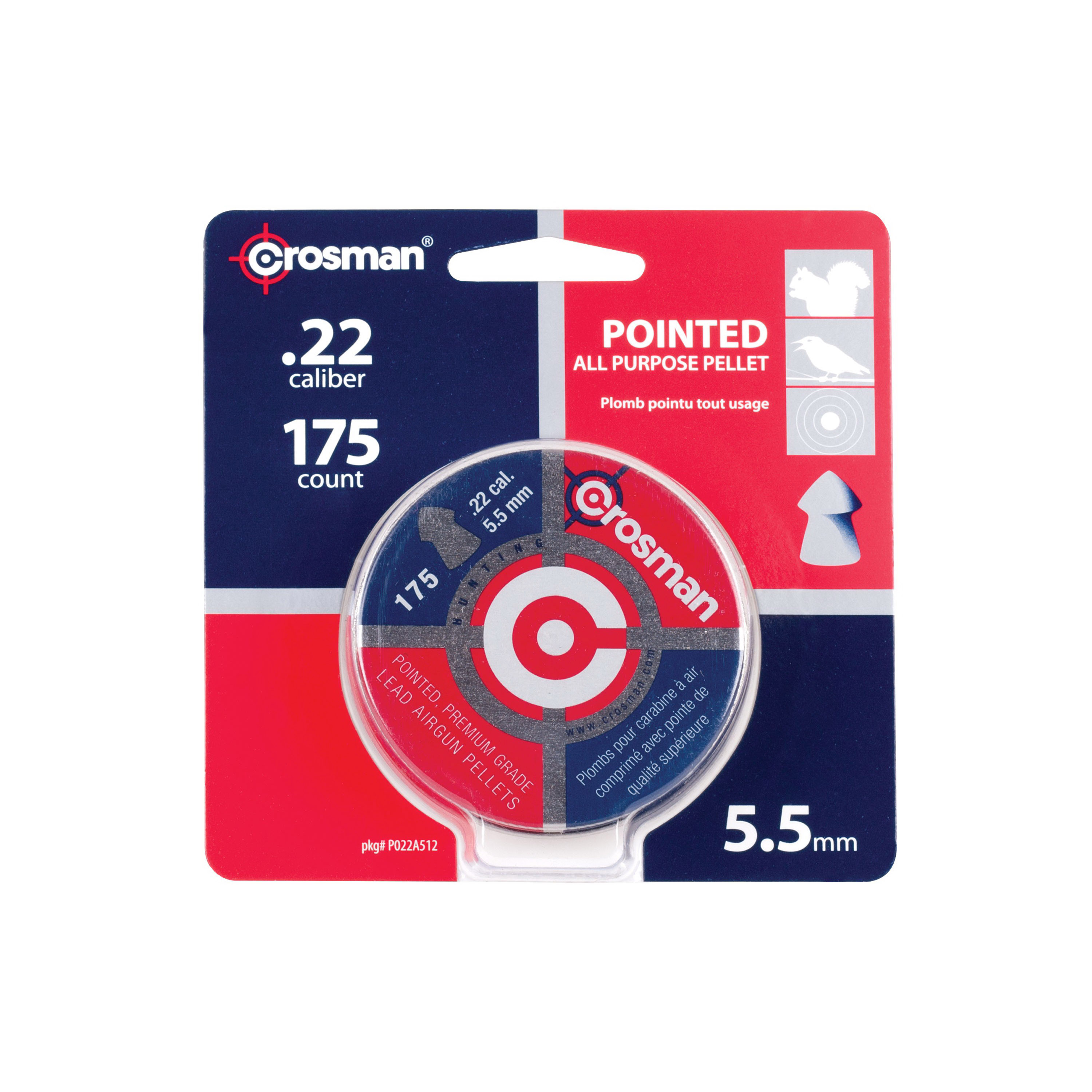 Crosman P022 Pointed Pellet, Premier, Lead - 4