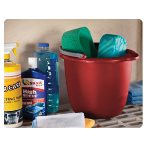 Sterilite 11205812 Spout Pail, 10 qt Capacity, Classic Red - 2