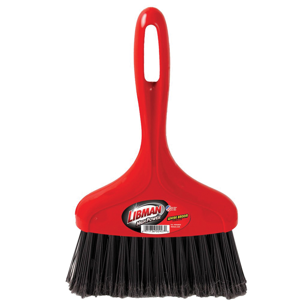 Libman 907 Whisk Broom, 7 in Sweep Face, 5 in L Trim, Pet Bristle, 11-3/4 in OAL, Polypropylene Handle - 2