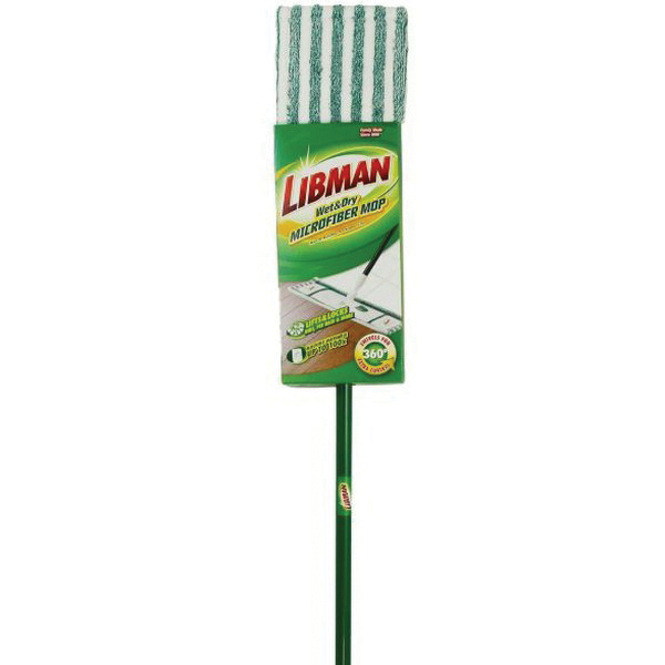 Libman 117 Wet and Dry Mop, 52 in L, Microfiber Mop Head, Steel Handle - 2
