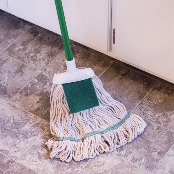 Libman 121 Wet Mop, 58-3/4 in L, Cotton Mop Head, Steel Handle - 3