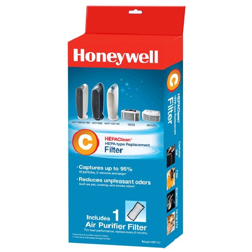 Honeywell HRF-C1 Air Purifier Filter, 10.1 in L, 4.9 in W, 95 % Filter Efficiency, Black - 3