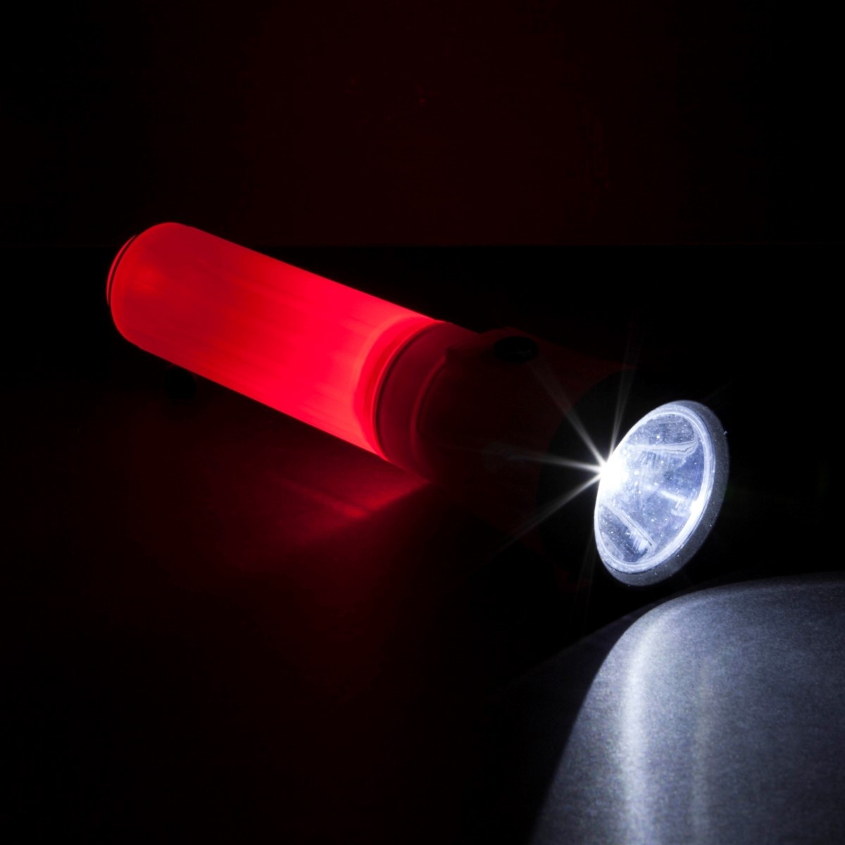 LifeGear LG141 Glow Flashlight, AA Battery, LED Lamp, 80, 150 ft Beam Distance, 25 hr Run Time, Red - 2
