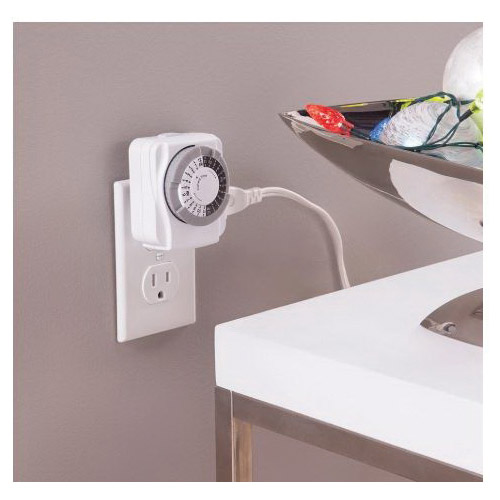 Prime TNI2412 Lightning Timer, 15 A, 125 V, 1875 W, 1 -Outlet, 30 min Time Setting, 24 hr Cycle, White - 2