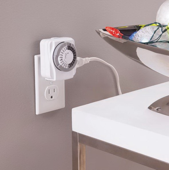 Prime TNI2412 Lightning Timer, 15 A, 125 V, 1875 W, 1 -Outlet, 30 min Time Setting, 24 hr Cycle, White - 3