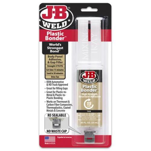 J-B Weld PLASTICBONDER 50133 Epoxy, Beige, Liquid, 25 mL - 2