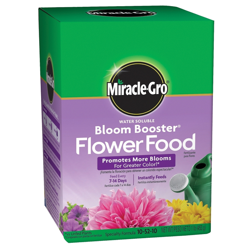 Miracle-Gro Bloom Booster 1360011 Flower Food, 1 lb Box, Solid, 10-52-10 N-P-K Ratio - 1