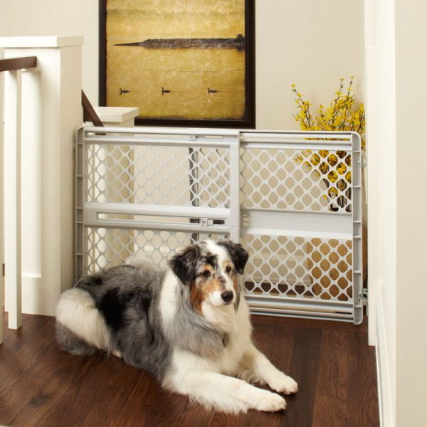 North States 8625 Universal Petgate, 26 to 42 in W Opening, 26 in OAH, Plastic, Gray - 4