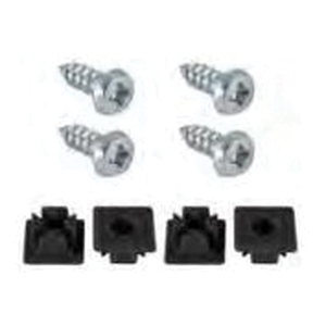 Custom Accessories 93323 License Plate Fastener, Metal/Nylon - 1