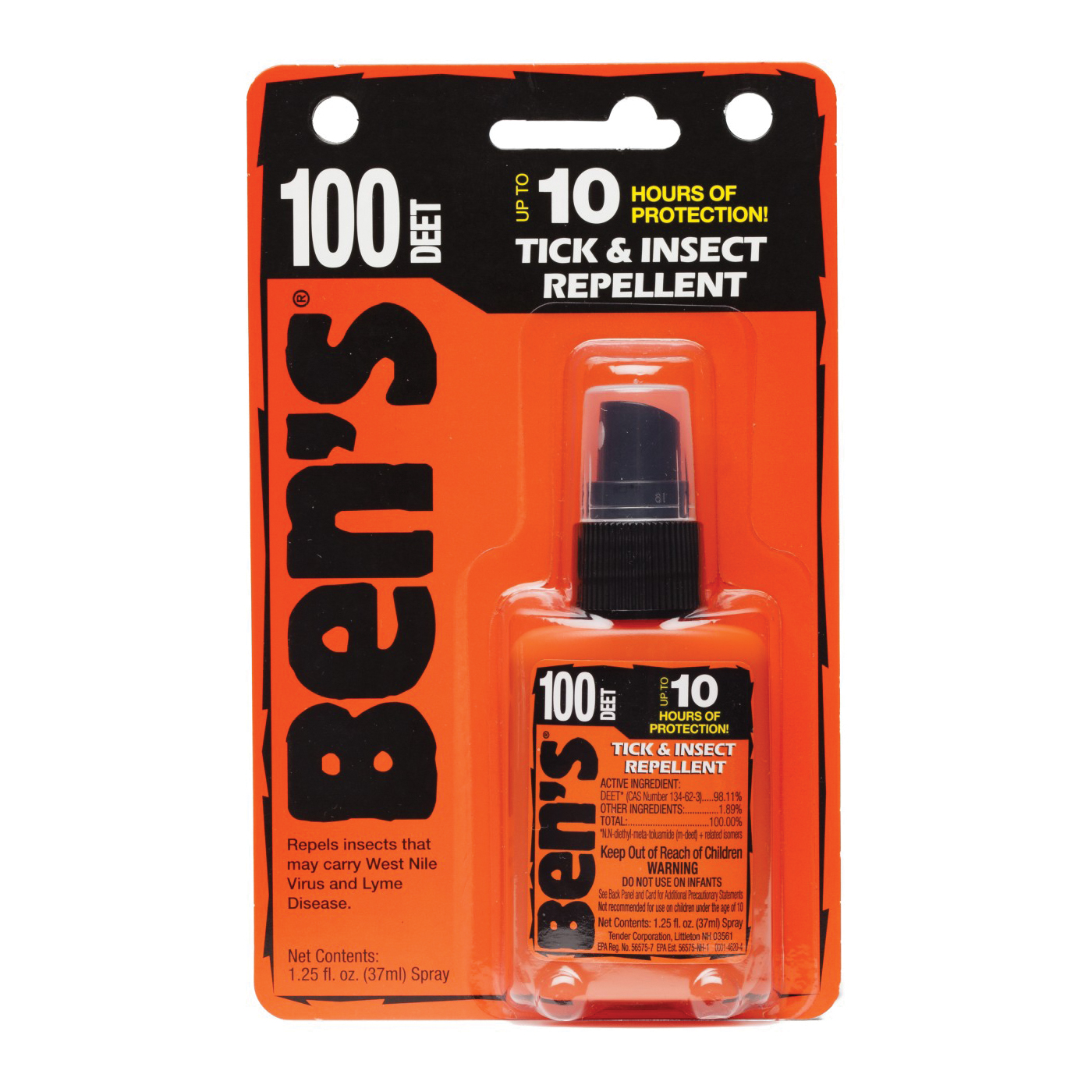 Ben's 06-7070 Tick and Insect Repellent, 1.25 oz Bottle, Liquid, Clear - 2
