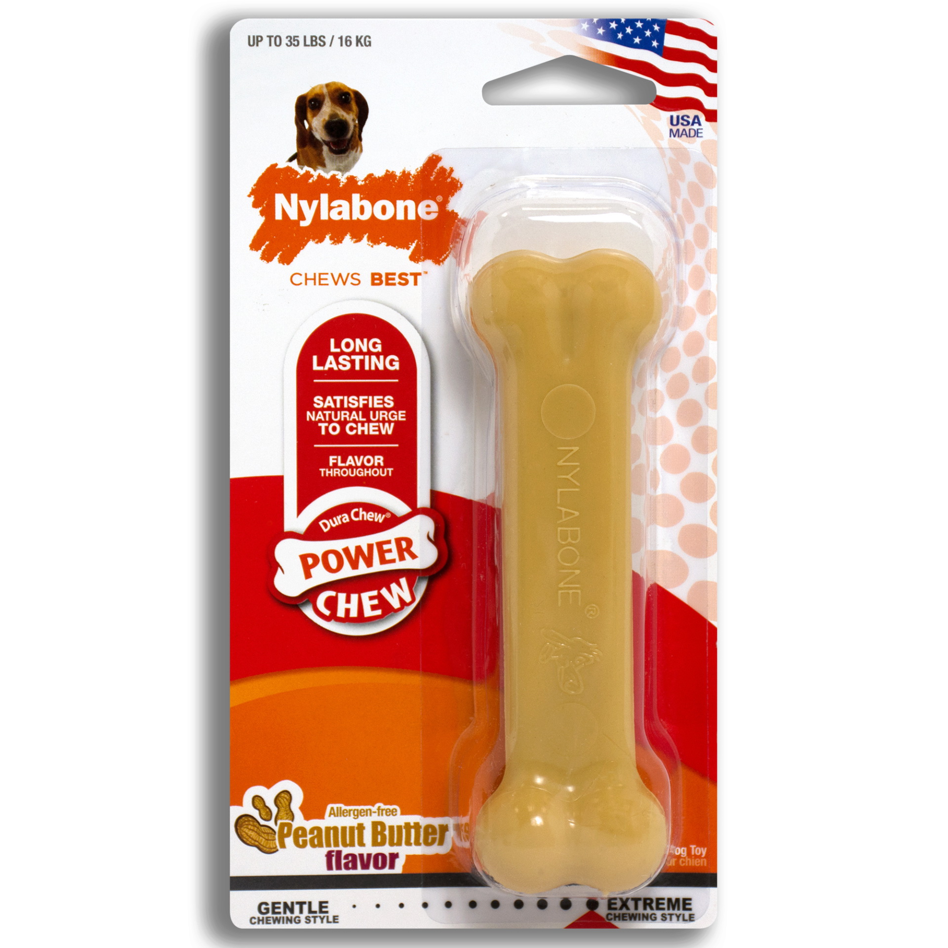 Nylabone Power Chew NPB103P Dog Toy, Wolf, Chew Toy, Nylon - 2