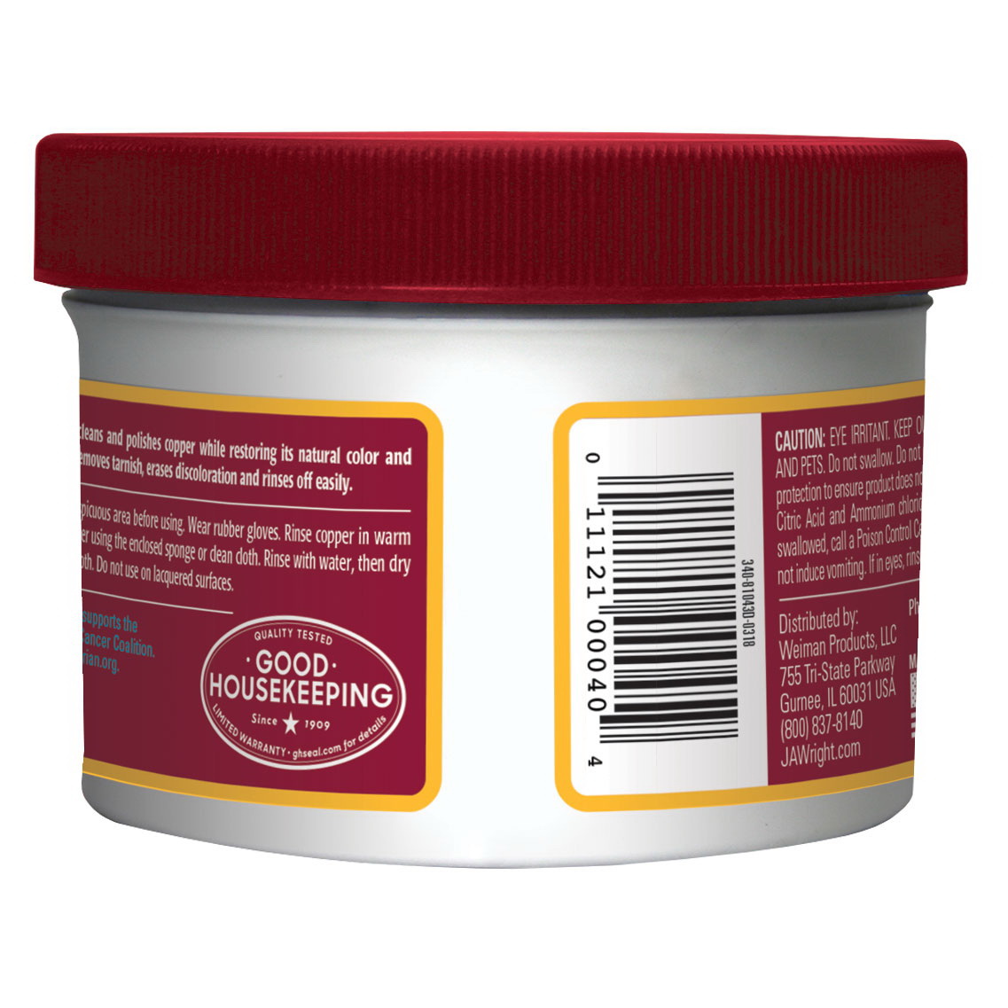 Wright's 340 Copper Cream, 8 oz Jar, Paste, Mild, Off-White - 2