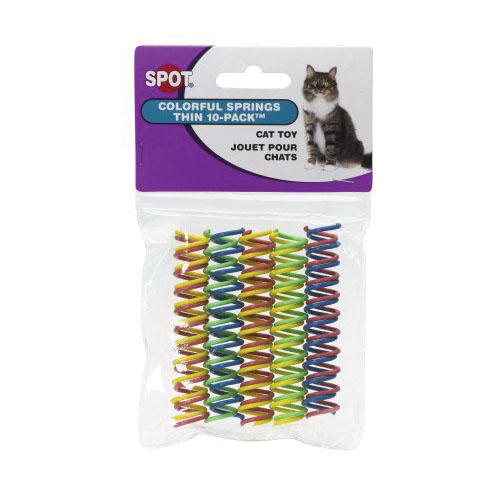 Spot 2514 Cat Toy, Spiral Spring, Assorted - 2