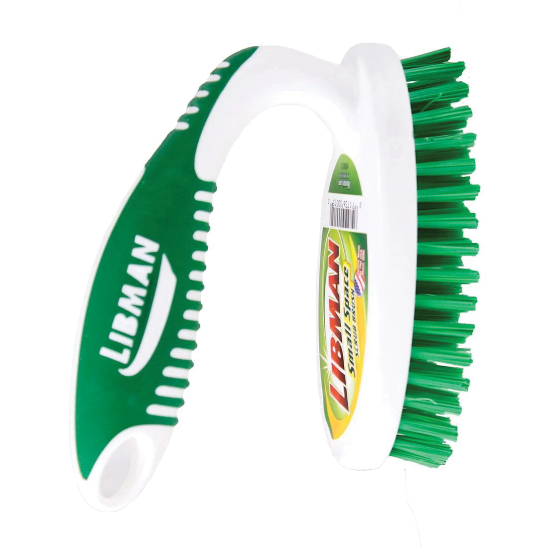 Libman 15 Small Scrub Brush, 3/4 in L Trim, Polymer, 4-1/4 in W Brush, 5-1/4 in OAL, Green - 2