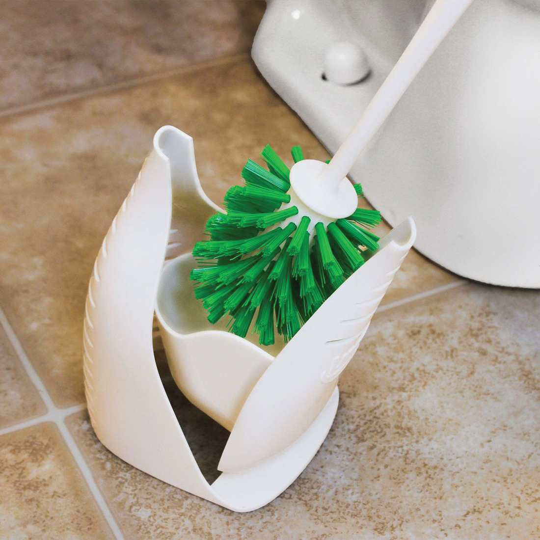 Libman 40 Bowl Brush, 1 in L Trim, Pet Bristle, Polypropylene Holder, White Holder - 3
