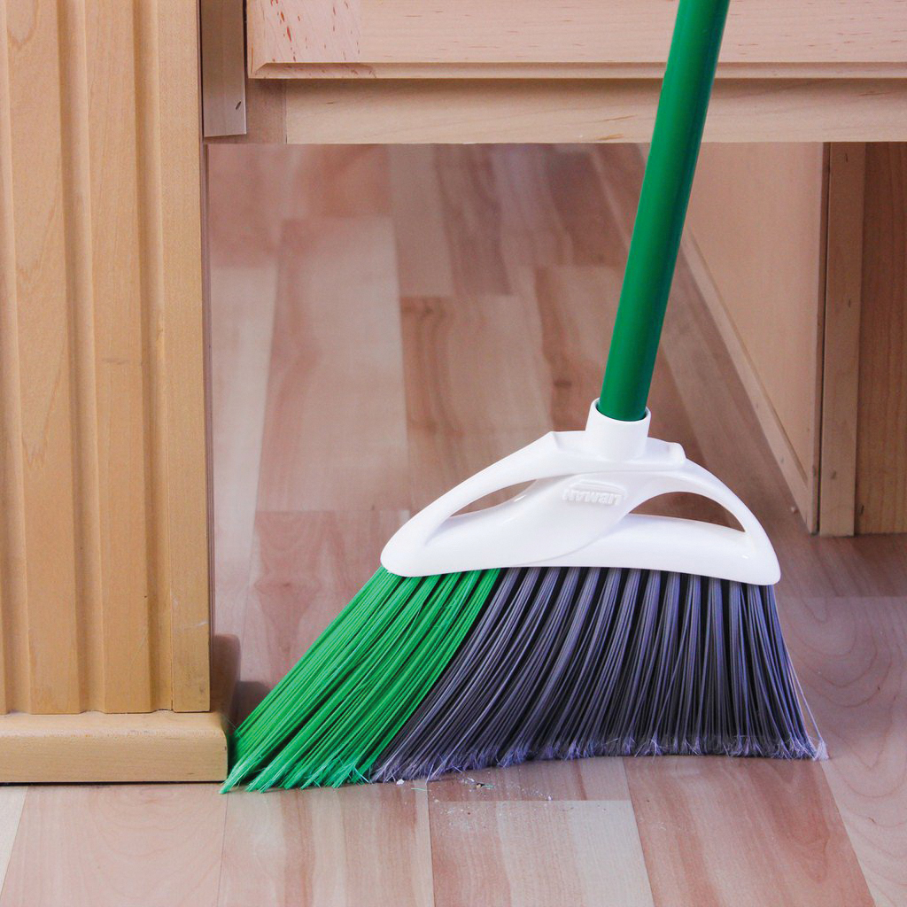 Libman Precision Angle Series 201 Broom, 11 in Sweep Face, 5 in L Trim, Pet Bristle, 53 in L, Steel - 3