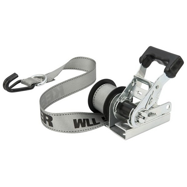 Keeper 05530 Rack Ratchet, 1-1/2 in W, 8 ft L, Polyester, Black, 500 lb Working Load, Double J-Hook End - 2
