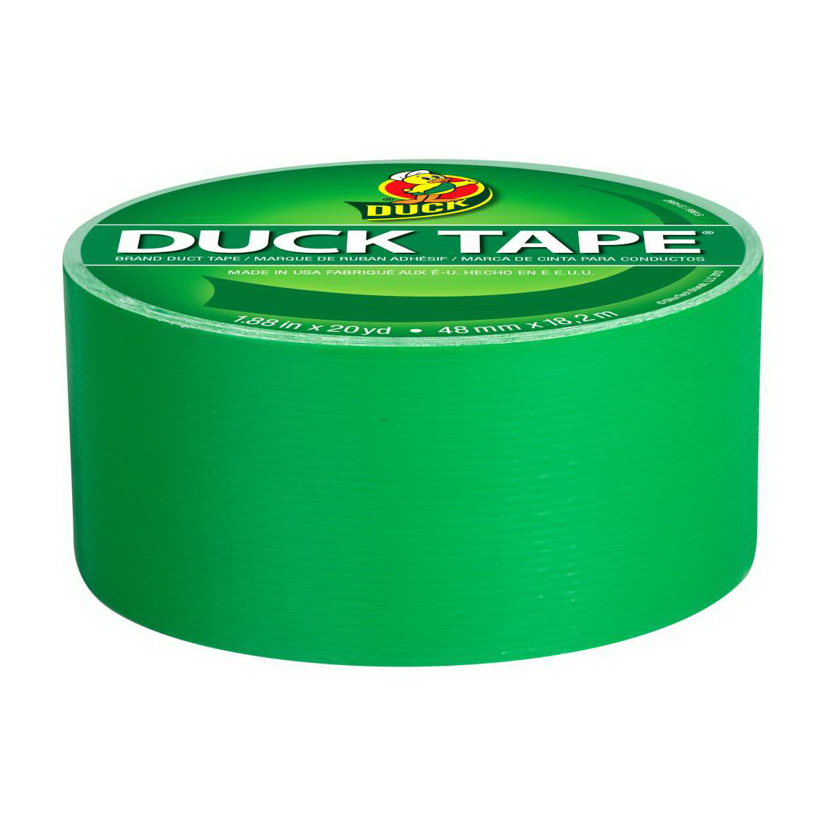 Duck 1304968 Duct Tape, 20 yd L, 1.88 in W, Green - 2