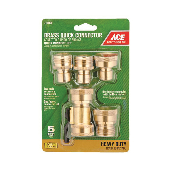 ACE GT3450 Quick Connector Hose Set Threaded, Threaded, Brass - 2