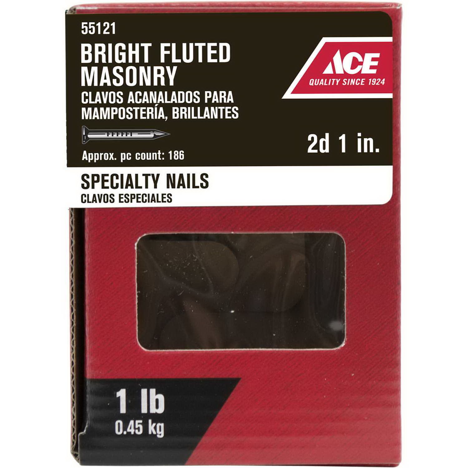 ACE 55121 Masonry Nail, 1 in L - 2