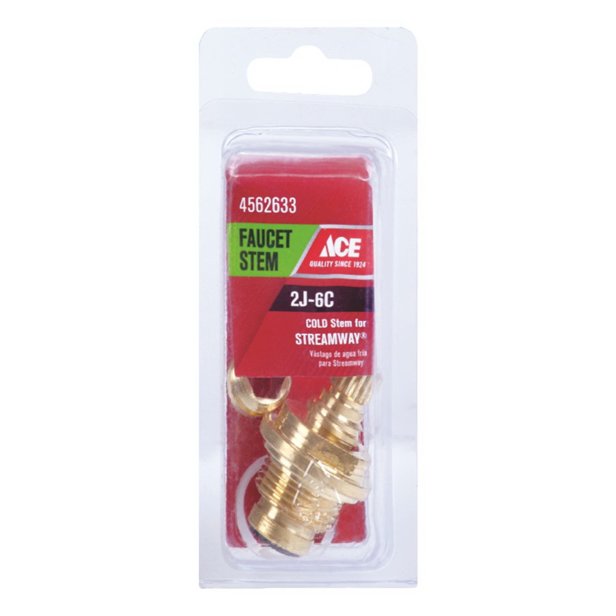 ACE 15642E Faucet Stem, 1-5/8 in Dia, For: Streamway Sink, 108 Series Lavatory Faucets, Brass, 4-1/8 in L - 2