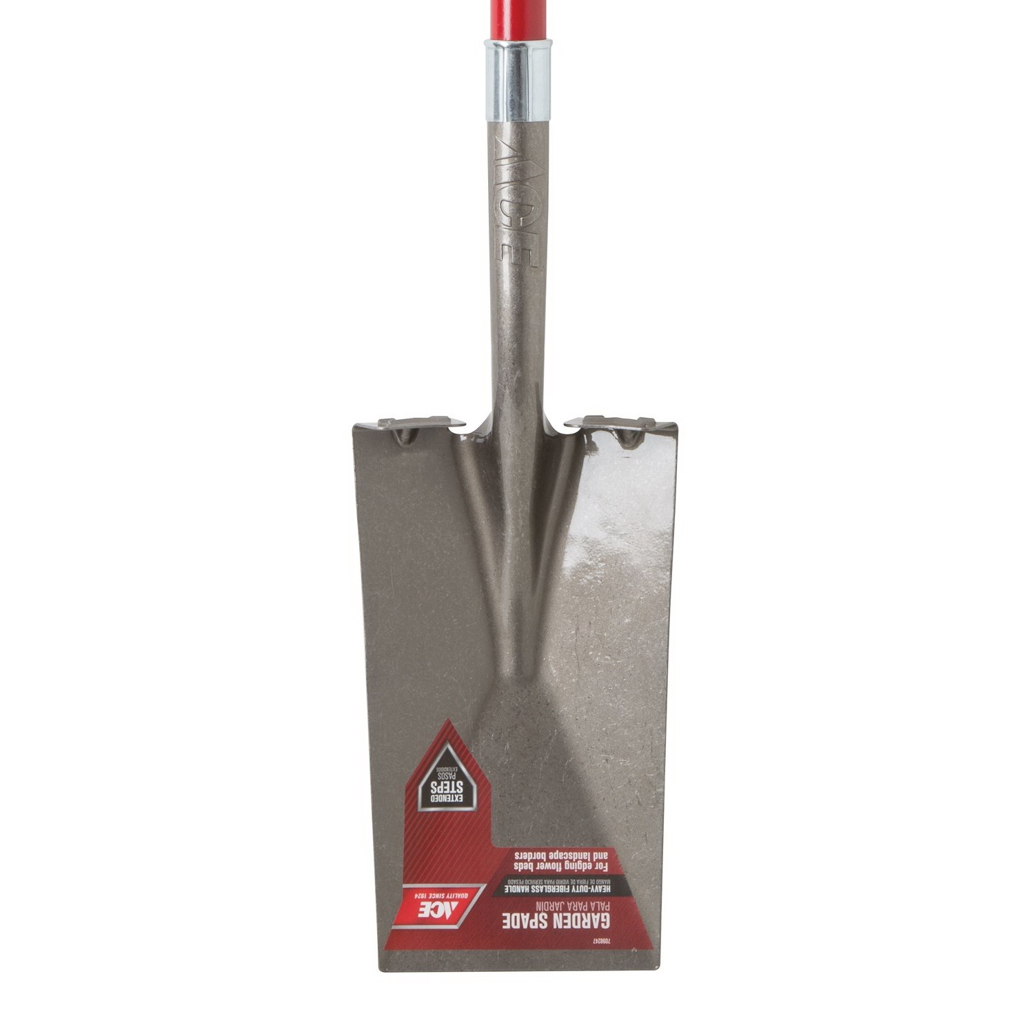 ACE PES-F-ACE Border Spade, 7-1/4 in W Blade, Steel Blade, Fiberglass Handle, 29 in L Handle - 2