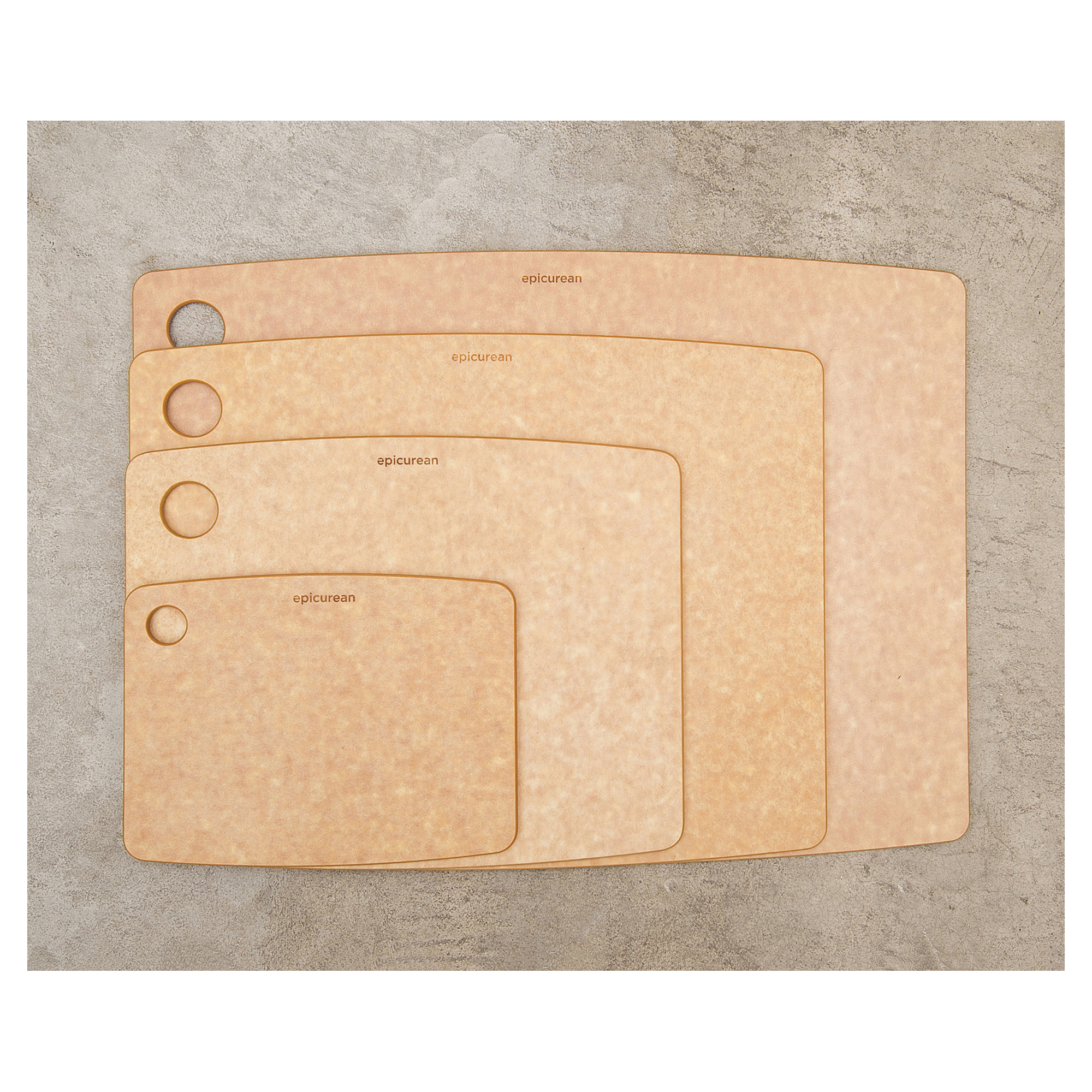 epicurean Kitchen Series 001-120901 Cutting Board, 9 in L, 11-1/2 in W, 1/4 in Thick, Wood, Natural - 1