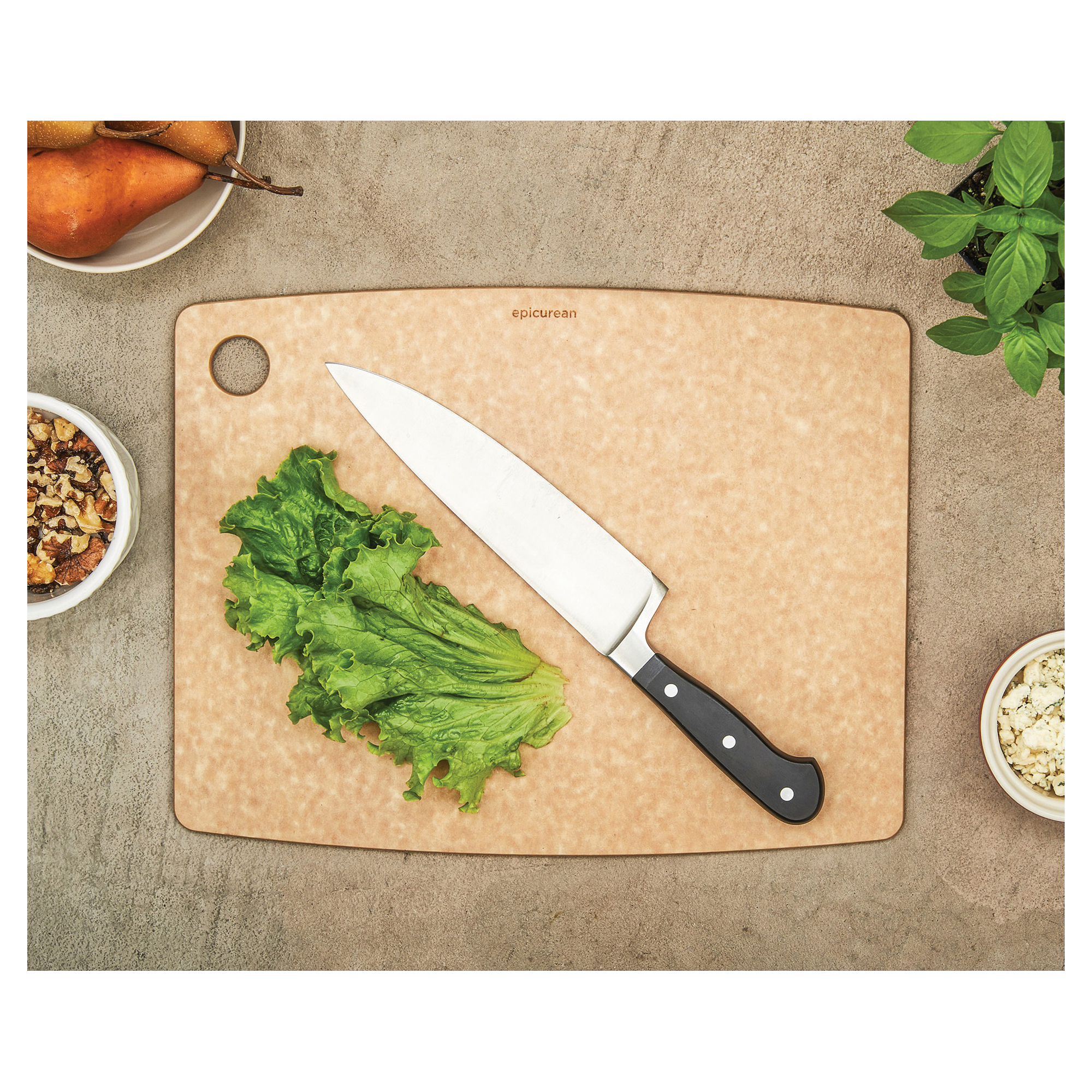 epicurean Kitchen Series 001-151101 Cutting Board, 14-1/2 in L, 11-1/4 in W, 1/4 in Thick, Wood, Natural - 5