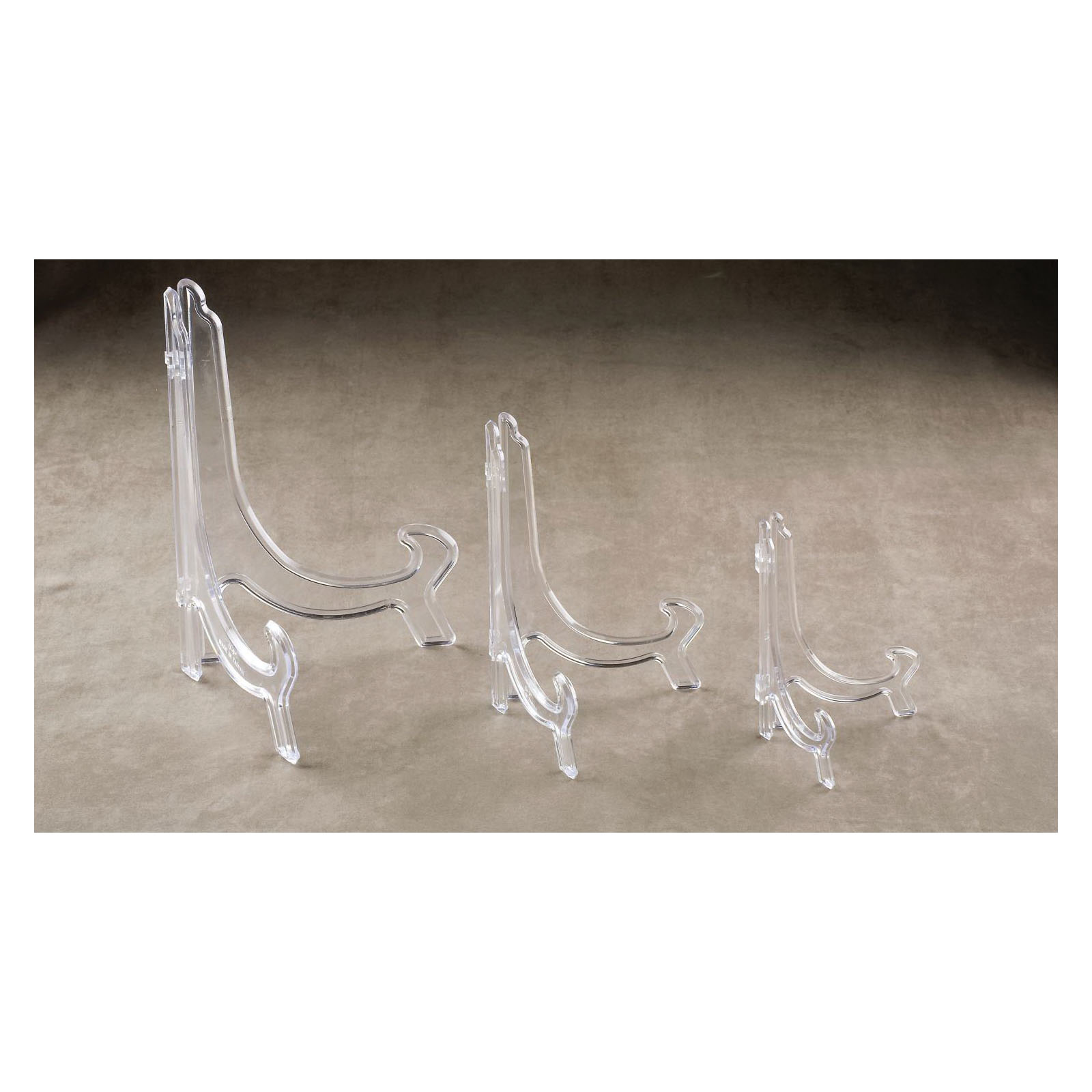 Tripar 32-1201 Classic Plate Stand, 4-1/2 in OAH, Acrylic, Clear - 2