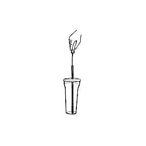 Brushtech B23C Straw Cleaning Brush, 18 in OAL, Nylon Trim - 3
