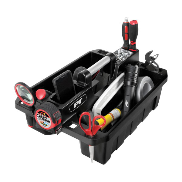 Performance Tool W88995 Tool Caddy, 2-Compartment, Aluminum/Plastic, 19-7/16 in OAW, 8-7/8 in OAH, 14-5/8 in OAD - 2