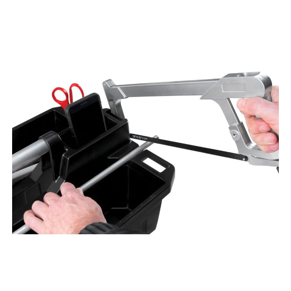Performance Tool W88995 Tool Caddy, 2-Compartment, Aluminum/Plastic, 19-7/16 in OAW, 8-7/8 in OAH, 14-5/8 in OAD - 5