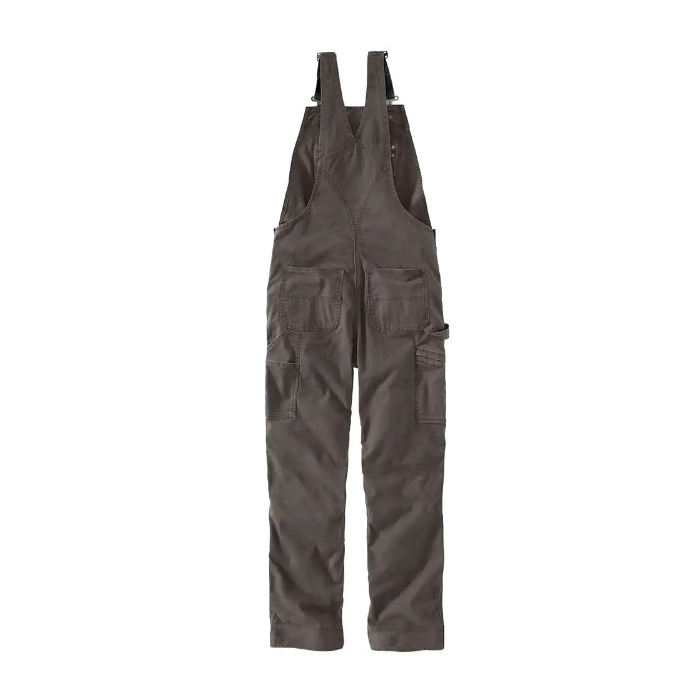Carhartt 102987-03930-34A Bib Overalls, Fits to Waist Size: 34 in, Cotton/Spandex, Gravel, 30 in L Inseam - 5