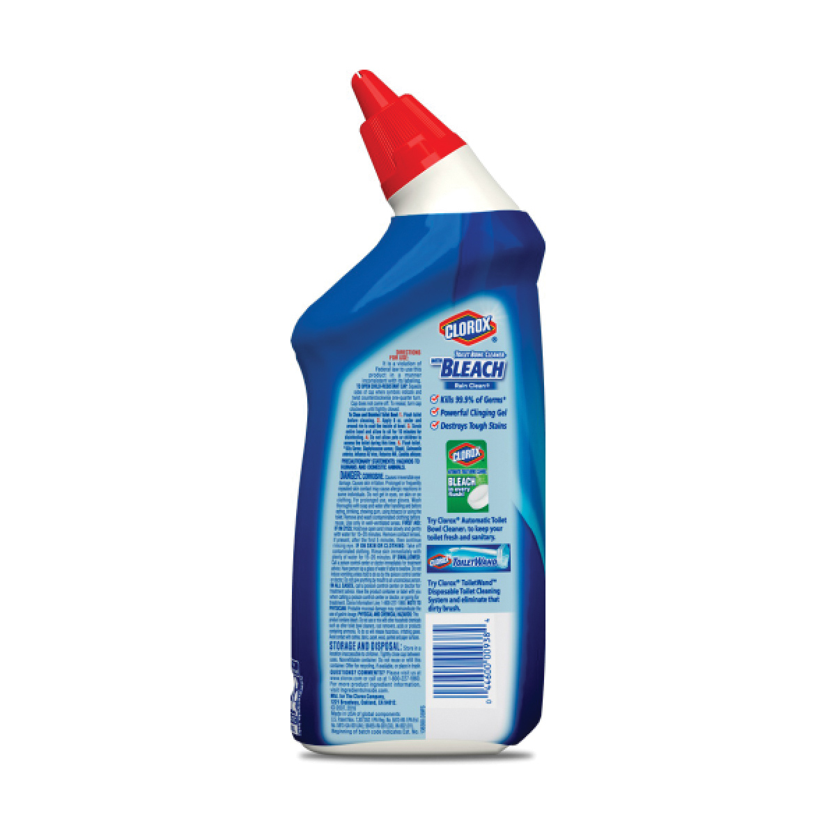 Clorox 938 Toilet Bowl Cleaner with Bleach, 24 oz, Liquid, Bleach, Crisp, Floral, Clear/Pale Green - 2