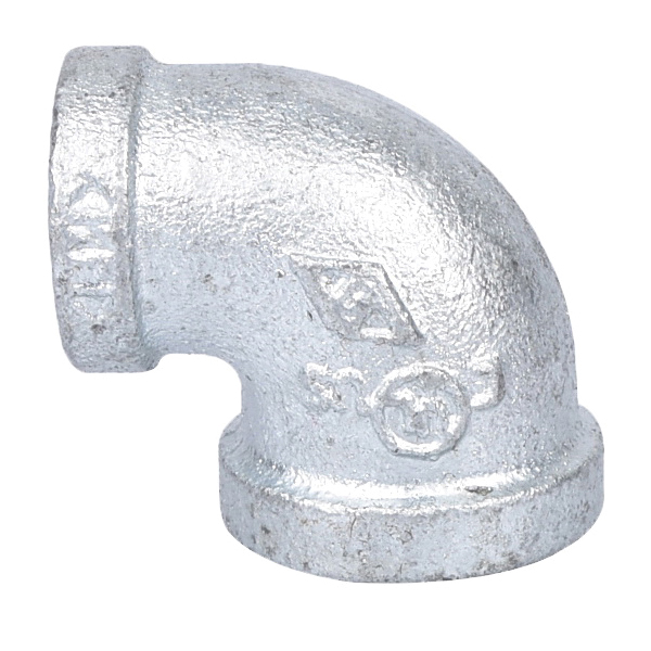 ProSource 510-132HN Reducing Pipe Elbow, 1/2 x 3/8 in, FIPT, 90 deg Angle, Iron, 300 psi Pressure - 1