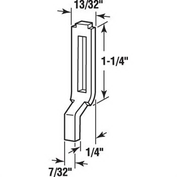 Prime-Line A 148 Sliding Screen Door Keeper, 3/8 in Strike, Steel - 2