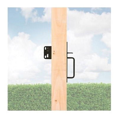 National Hardware V1394 Series N109-050 Gate Thumb Latch, Steel, Black - 2