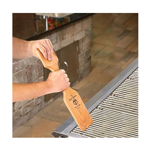Great Scrape GRT006-18-RO/BE Grill Scraper, Wood Handle, 18 in L - 2