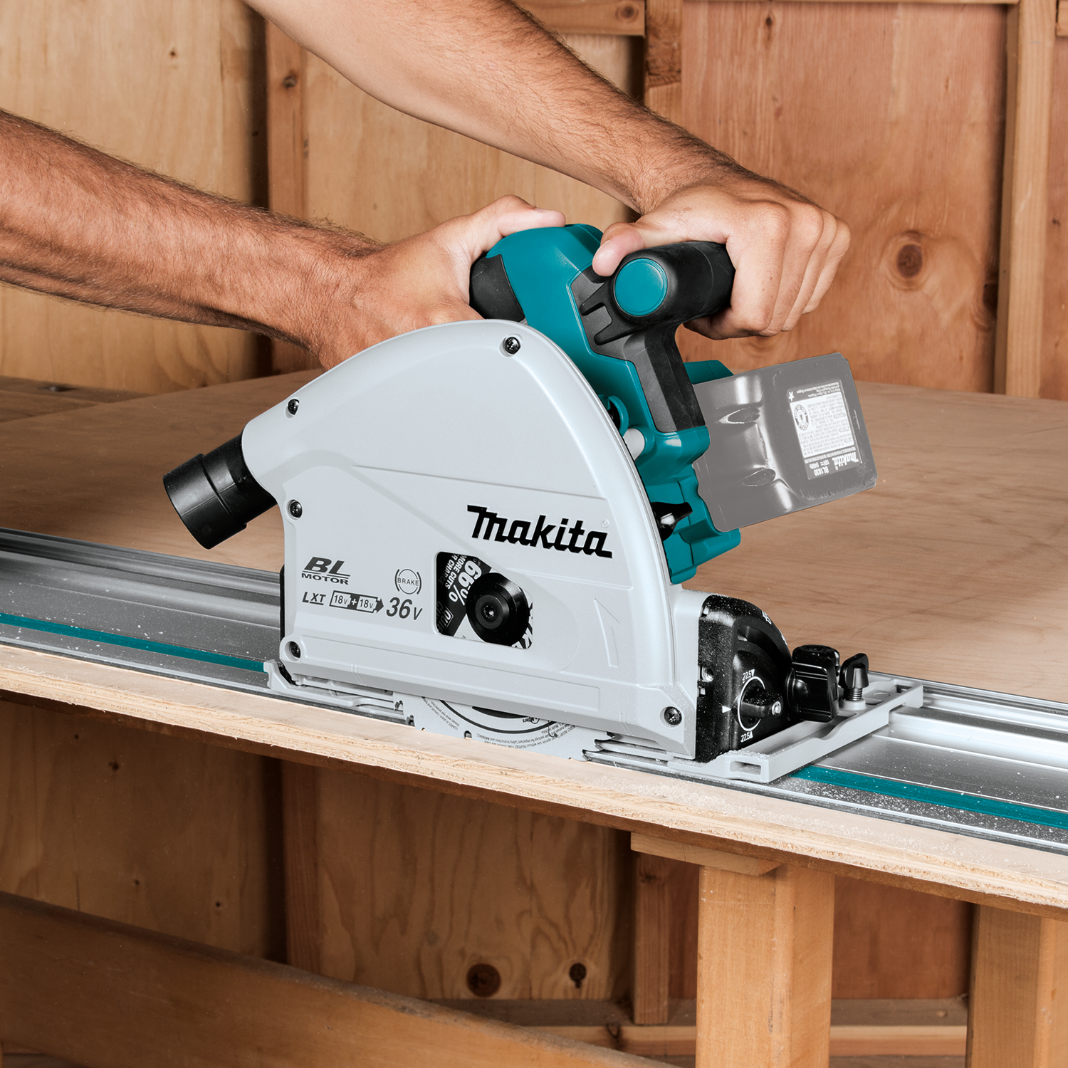 Makita XPS01Z Circular Saw, Tool Only, 18 V, 2 to 5 Ah, 6-1/2 in Dia Blade, 1-9/16, 2-3/16 in Cutting Capacity - 2