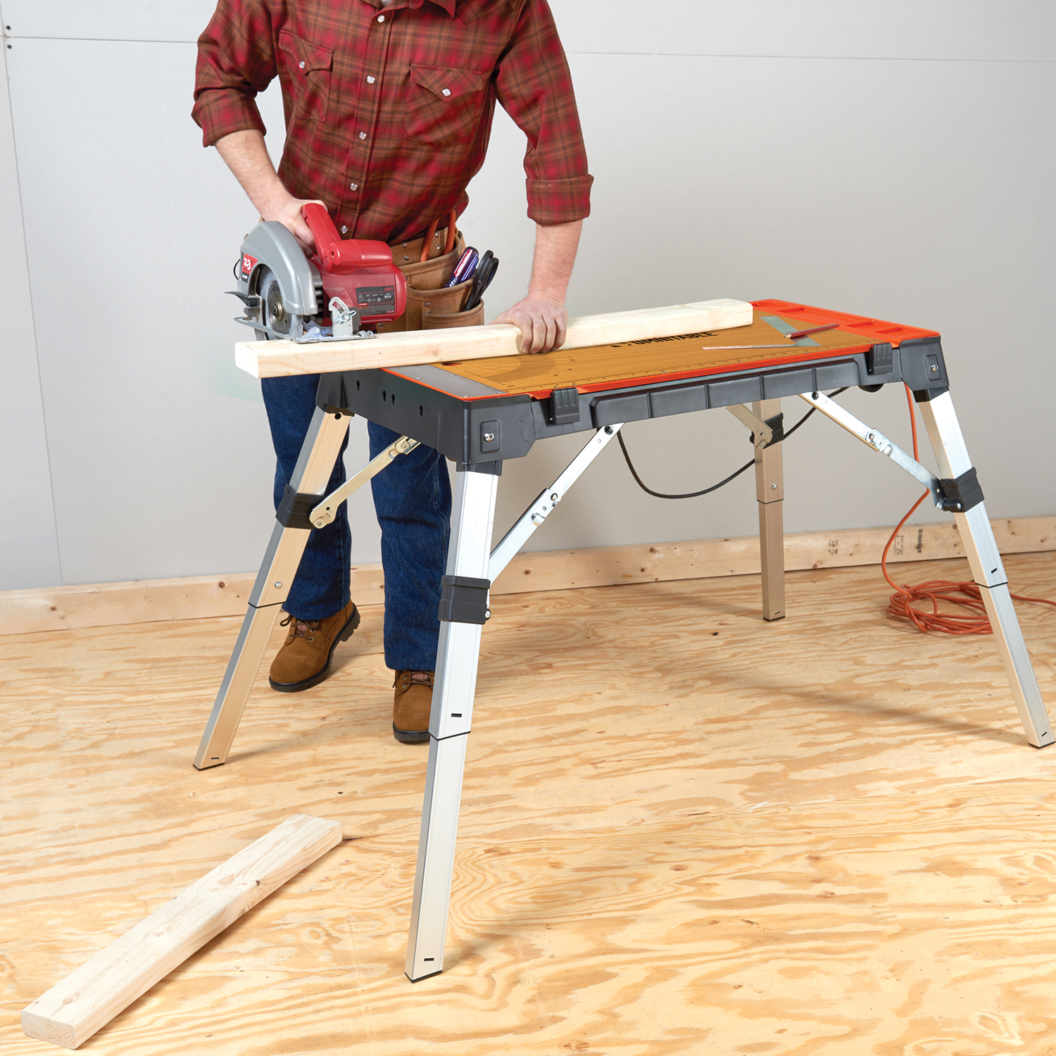 Omnitable 30140 Workbench, 18.2 in OAW, 37-1/2 in OAH, 4.2 in OAD, 500 lb - 2
