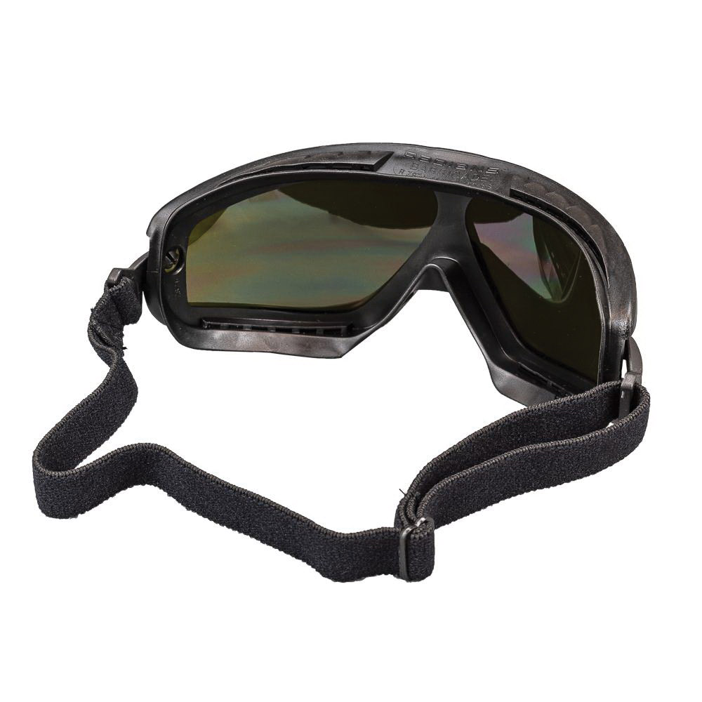 Forney Barricade Series 55312 Safety Goggles, Polycarbonate Lens, Rubber Frame, Black Frame, UV Protection: Yes - 2
