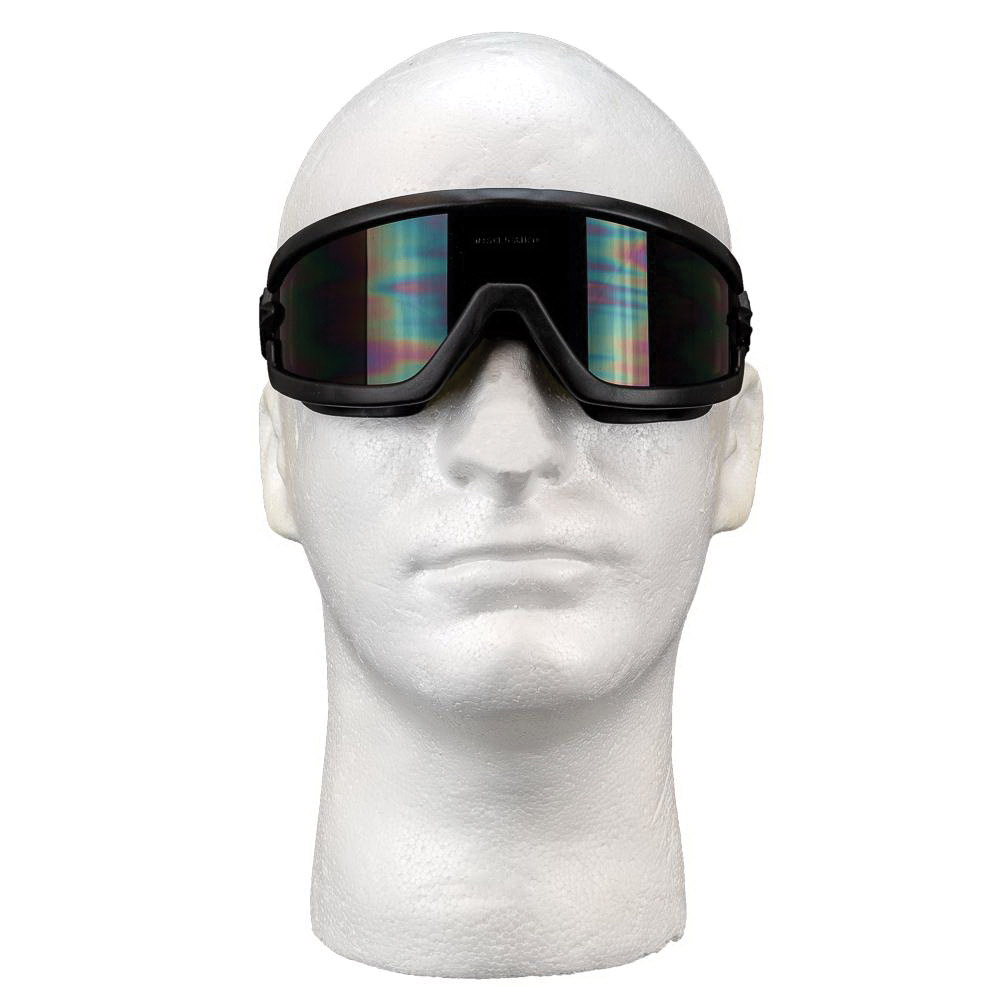 Forney Barricade Series 55312 Safety Goggles, Polycarbonate Lens, Rubber Frame, Black Frame, UV Protection: Yes - 5