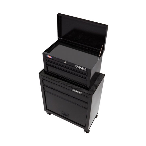 Craftsman 1000 Series CMST22653BK Tool Chest, 10,227 cu-in, 26-1/2 in OAW, 44-1/4 in OAH, 14 in OAD, Steel, Black - 3