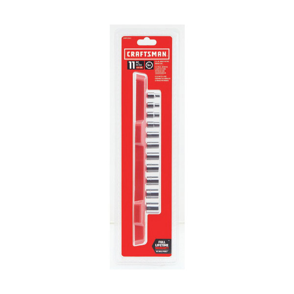 Craftsman CMMT12041 Series Socket Set, Includes: Shallow Sockets, Chrome Vanadium Steel, Polished Chrome - 2