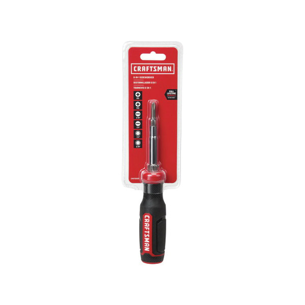 Craftsman CMHT68000 Screwdriver Set, 6-Piece, Polypropylene/Steel, Chrome, Black/Red - 3