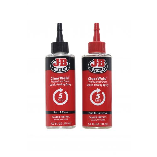 J-B Weld CLEARWELD 50240 Epoxy Adhesive, Clear, Liquid, 8 oz, Syringe - 2