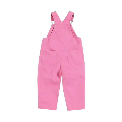Carhartt CM9626-P1826MA Bib Overall, 6M, Rosebloom, Girl's, Cotton Microsanded Canvas - 2
